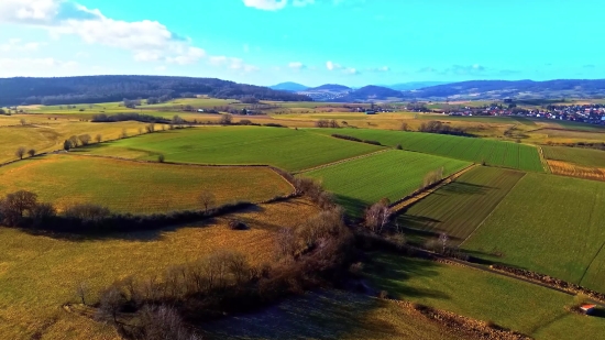 1970s Stock Footage Free, Landscape, Grass, Rural, Field, Sky