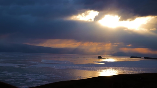 6k Stock Footage, Sun, Ocean, Sunset, Sea, Beach