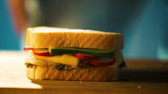 Adobe Stock Video License, Sandwich, Cheese, Vegetable, Lunch, Food