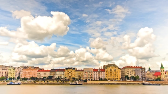 Animated Moving Background, Sky, Water, City, Travel, River