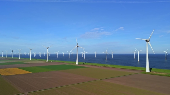 Apa Itu Stock Footage, Turbine, Grass, Field, Sky, Landscape