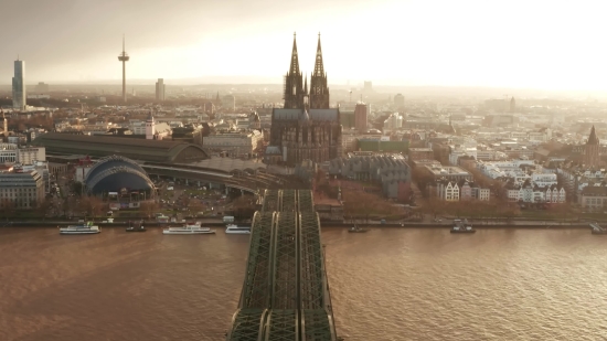 Architecture, Cathedral, River, Tower, Bridge, Building