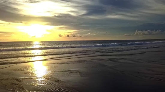 Beach, Ocean, Sunset, Sea, Body Of Water, Sun