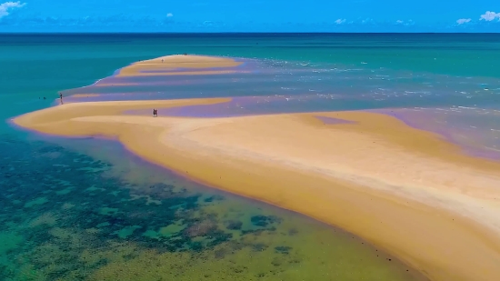 Beach, Sand, Sandbar, Sea, Ocean, Bar