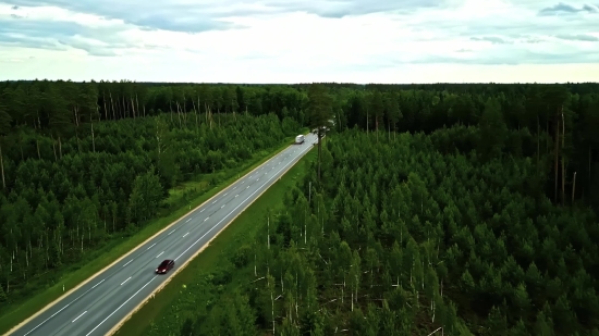 Beautiful Nature Background Video, Expressway, Landscape, Sky, Grass, Field