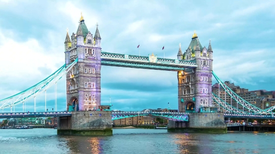 Bridge, River, Tower, City, Architecture, Waterfront