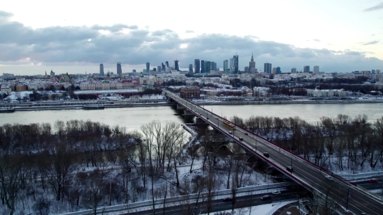 Bridge, Structure, Suspension Bridge, City, River, Pier