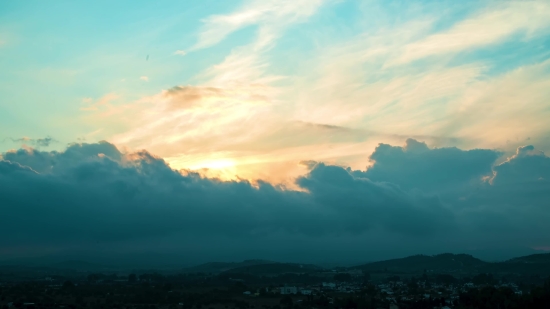 Building Stock Video, Sky, Atmosphere, Sun, Clouds, Weather