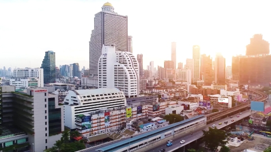 Business District, City, Skyline, Skyscraper, Architecture, Cityscape