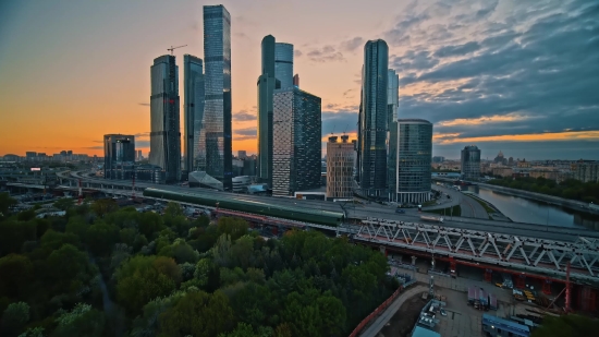 Business District, City, Skyline, Skyscraper, Cityscape, Architecture