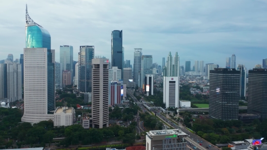 Business District, City, Skyscraper, Skyline, Architecture, Cityscape