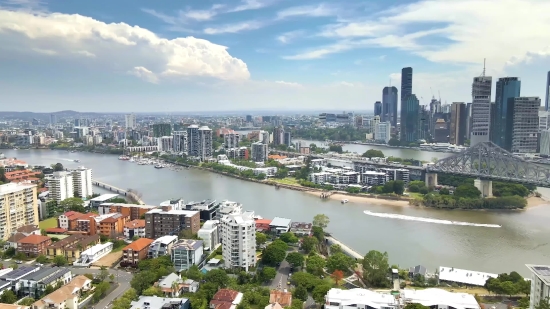 Business District, City, Waterfront, Skyline, Skyscraper, Cityscape