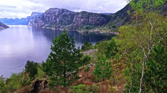 Canyon, Mountain, Landscape, Valley, Lake, Ravine