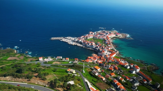 Cape, City, Sea, Water, Bay, Aerial