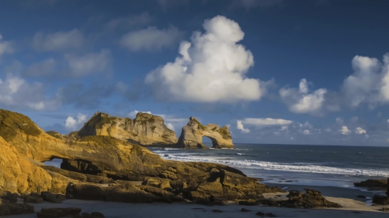 Castle, Landscape, Rock, Fortification, Beach, Sea