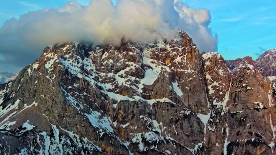 Castle Stock Footage, Mountain, Landscape, Snow, Sky, Rock