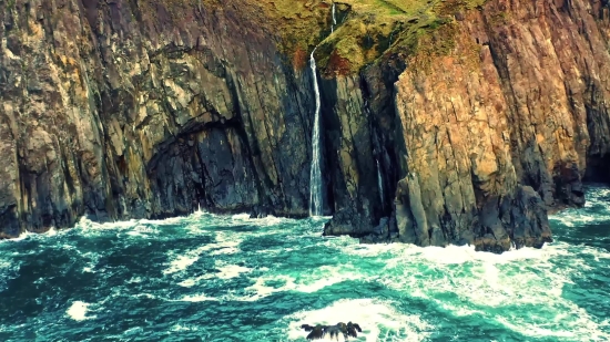 Cave, Geological Formation, Landscape, Water, Sea, Rock