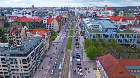 City, Aerial, Architecture, Supermarket, Building, Cityscape