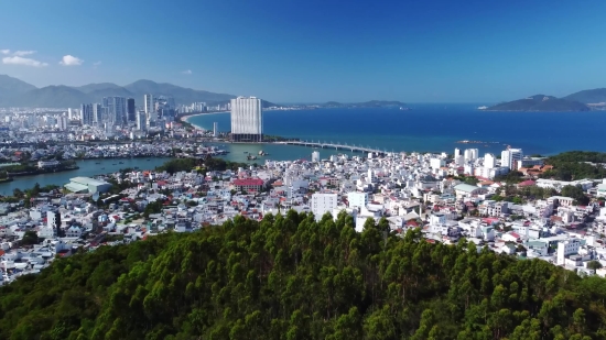 City, Breakwater, Seaside, Sea, Barrier, Town