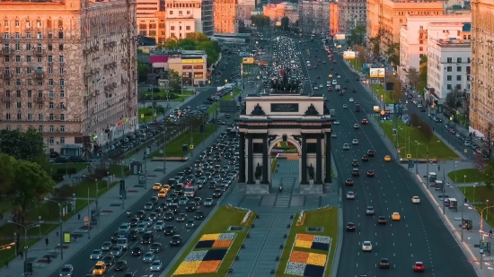 City, Intersection, Architecture, Building, Business District, Aerial