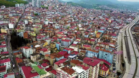 City, Town, Architecture, Aerial, Roof, Panorama