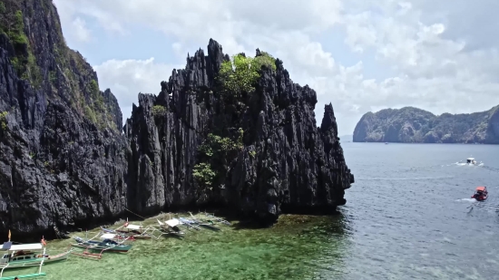 Cliff, Geological Formation, Landscape, Sea, Water, Rock