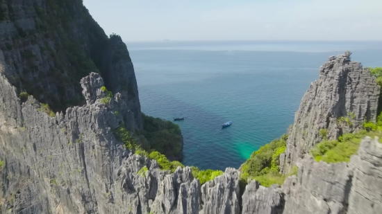 Cliff, Geological Formation, Sea, Coast, Ocean, Landscape