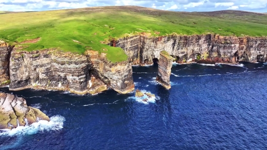 Cliff, Geological Formation, Sea, Water, Landscape, Ocean