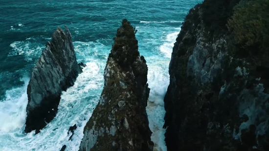 Clip Movies, Promontory, Geological Formation, Natural Elevation, Cliff, Ocean