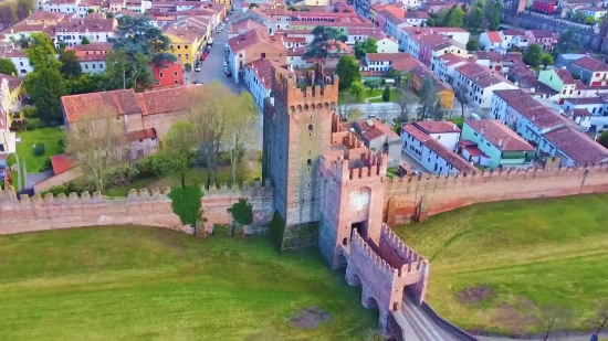 Copyright Free 4k Video Download, Castle, Fortification, City, Architecture, Town