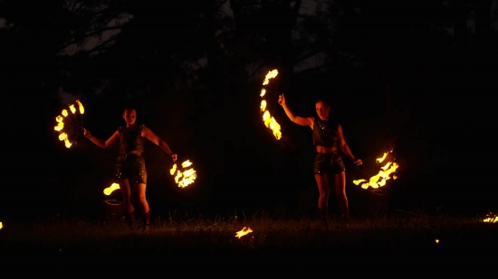 Dancer, Performer, Person, Silhouette, Sunset, Torch