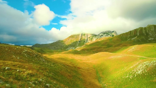 Digital Background Video, Highland, Landscape, Mountain, Grass, Rural