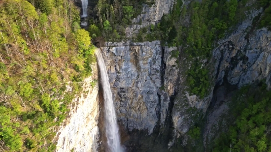 Download From Tiktok, Cliff, Geological Formation, River, Canyon, Waterfall