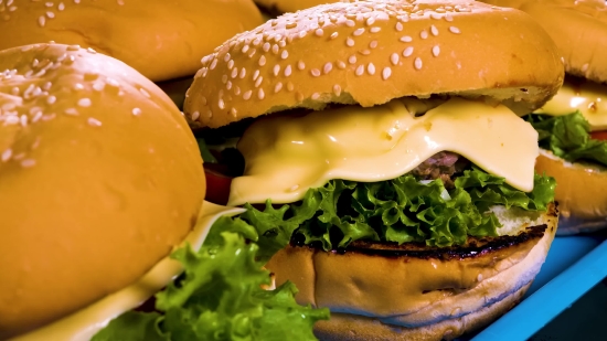 Download Mp4, Cheeseburger, Hamburger, Sandwich, Lettuce, Bread