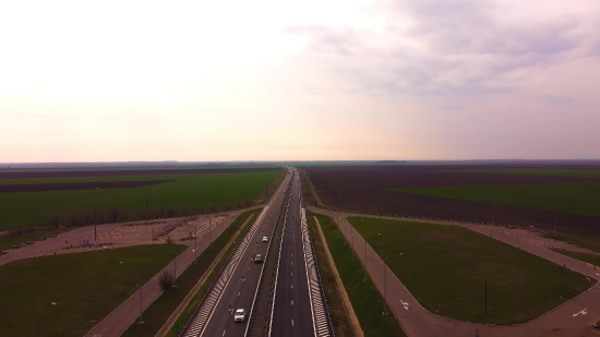 Expressway, Asphalt, Road, Highway, Landscape, Horizon