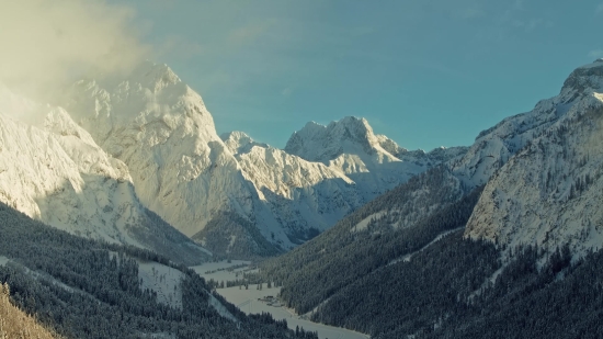 Falling Leaves Stock Footage, Range, Mountain, Mountains, Alp, Snow