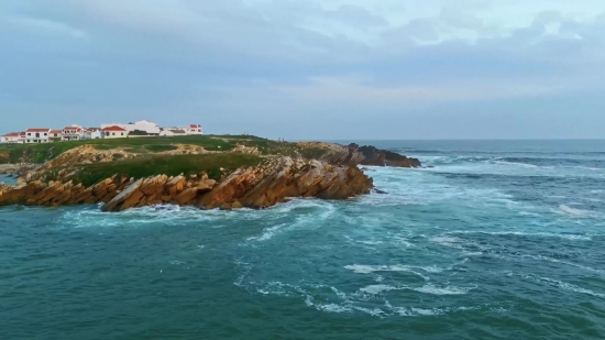 Farm Stock Footage, Promontory, Geological Formation, Natural Elevation, Ocean, Sea