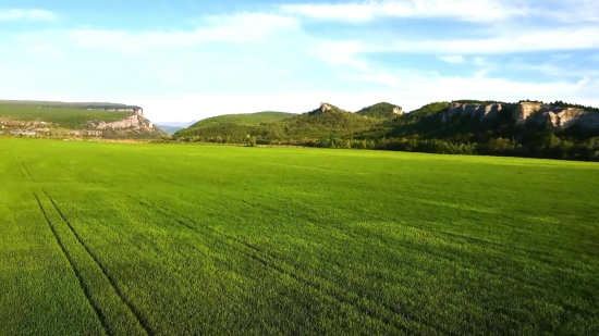 Field, Grass, Landscape, Mound, Sky, Meadow