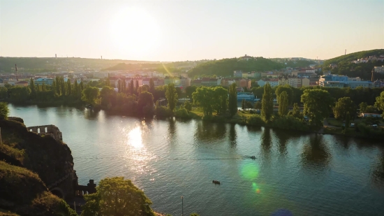 Fighter Jet Stock Footage, River, Water, Lake, Channel, Landscape