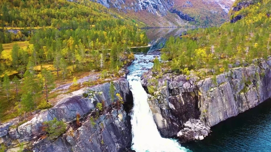 Forest, River, Mountain, Landscape, Canyon, Water