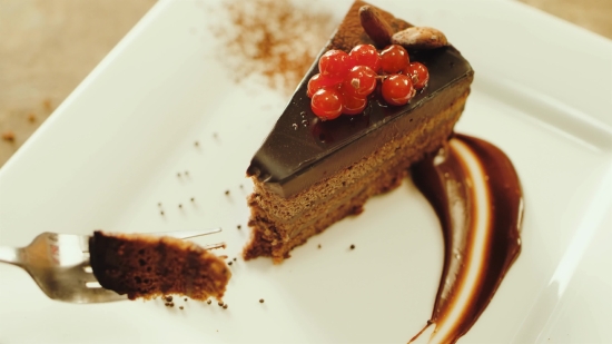 Framepool Stock Footage, Chocolate, Food, Dessert, Plate, Cake