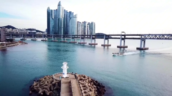 Free 360 Video, Breakwater, Barrier, Obstruction, City, Structure