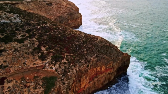 Free Stock Glitch Video, Geological Formation, Cliff, Promontory, Sea, Ocean