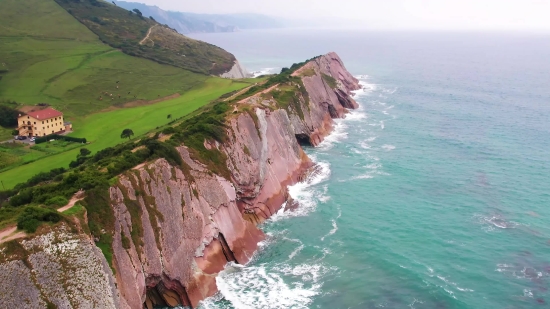 Free Video As Background, Cliff, Geological Formation, Coast, Sea, Ocean