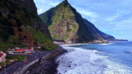 Geological Formation, Landscape, Cliff, Promontory, Water, Mountain