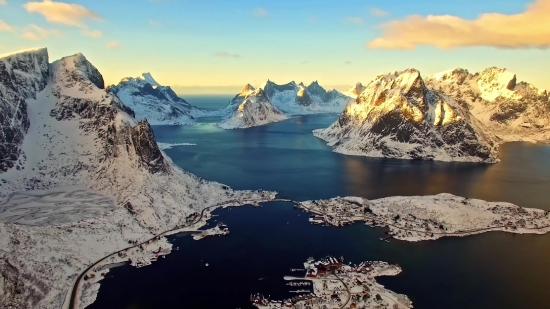 Glacier, Landscape, Sea, Ocean, Mountain, Sky