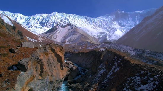 Glacier, Mountain, Snow, Range, Peak, Landscape