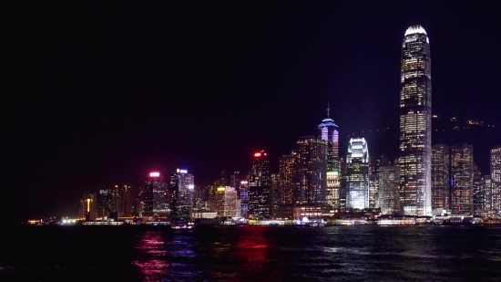 Happy Birthday Stock Video, Business District, Night, City, Skyline, Cityscape