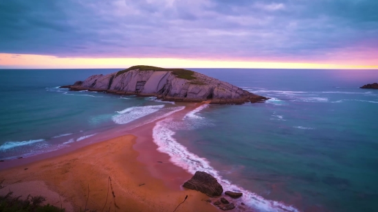 Hdfootagestock, Promontory, Beach, Ocean, Natural Elevation, Sea