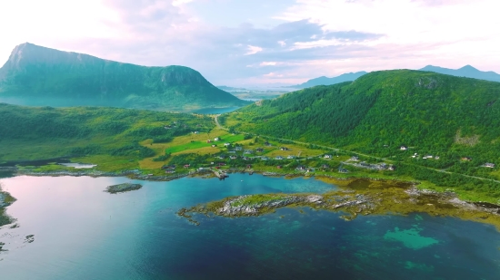 Highland, Lake, Landscape, Mountain, Water, River